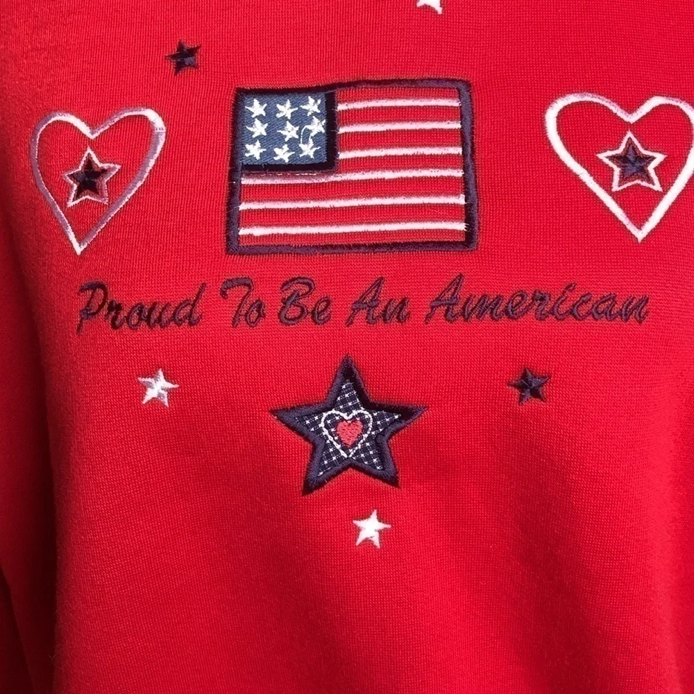 BonWorth “Proud to be American” Collared Sweater Size LP - Picture 4 of 16